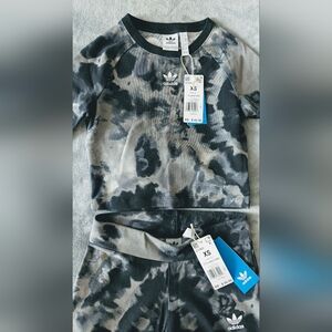 Adidas Black and Gray Tie-Dye Set